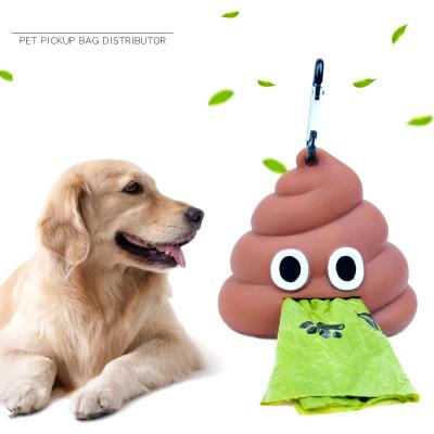 China Viable Pet Waste Bag Dispenser Stool Bag Stool Shaped Storage Box Dog Poop Bag Holder for sale