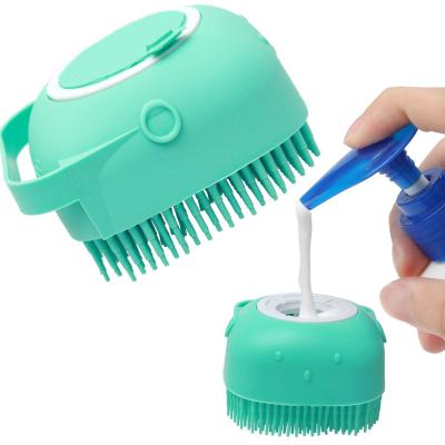 China Viable Dogs Shampoo Massage Brush Bathroom Puppy Cat Massage Comb Grooming Shower Sweep For Cats Bathing for sale