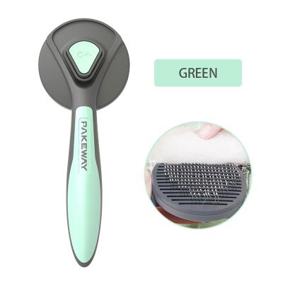 China Sustainable Professional Grooming Brush Dog Brush Pet Comb Self Cleaning Brush for Dogs and Cats for sale