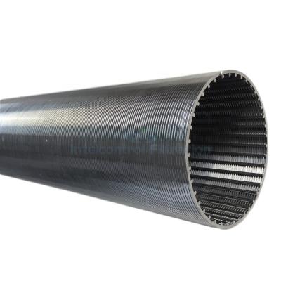 China Steam Turbine Cylinder Slotted Wedge Wire Johnson Filter Tube Well Deep V Pipe Wedge Slotted Wire 316 Stainless Steel Screen Cylinder for sale