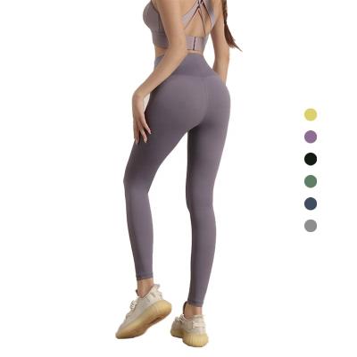 China LOGO High Waist Scrunch Butt Breathable Custom Workout Sports Seamless Gym Leggings For Women Slimming Yoga Pants With Pocket for sale