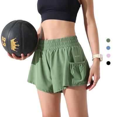 China Breathable Sweat Summer Shorts Girls Yoga Sporty General Wear Short Pants Loose Shorts Custom Gym Fitness Shorts For Women With Pockets for sale