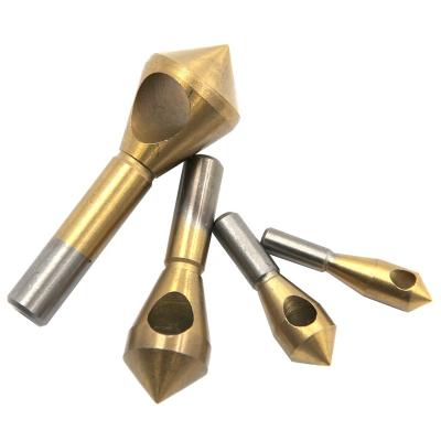 China High Speed ​​Steel 4241 Round Shank Titanium Coated Round Shank Shank Slope Titanium Coated Hole Drill Chip Removal Spot Slap Deburring Chamfer and Chamfer Set for sale