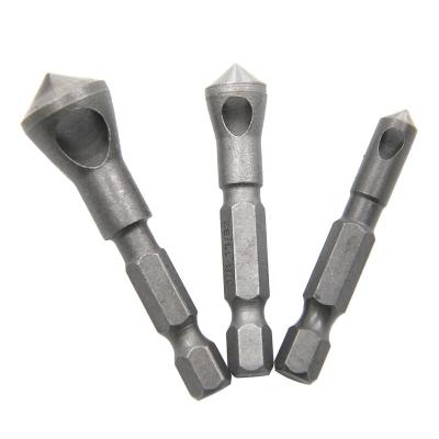 China Hexagonal Inch Inch 90 Degree Handle Woodworking Counterboring and Chamfering Hole System Counterboring Chamfer Hole Opener 3pc Inclined Internal Chip Removal Set for sale