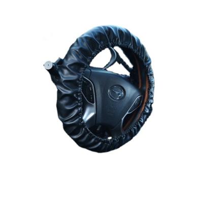 China Anti-skid leather car steering wheel cover universal PU four-season anti-slip, wear-resistant and sweat-absorbing steering wheel cover for sale