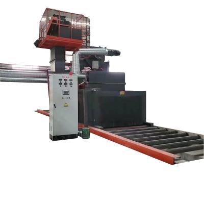 China Surface Cleaning Shot blasting machine H beam shot blasting and painting line Steel structure shot blasting machine for sale