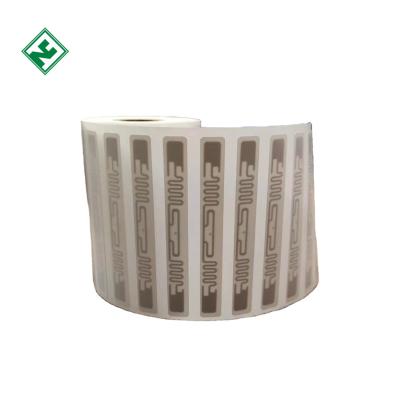 China 100*12mm Readable 9640 Library Tag UHF RFID Tag Coated Paper White Label for sale