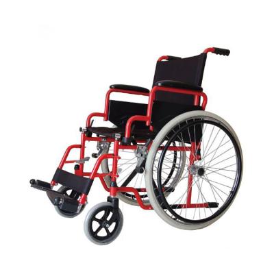 China Factory Sale Manual Wheelchair Extinguishing Elevating Device For Disabled Aluminum Self Propelled Wheelchair With Adjustable Footrest for sale