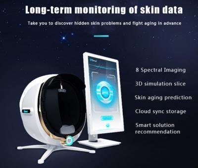 China Acne analysis New 3d Face Skin Diagnostics Analyzer Facial Scanner Device with high pixel all skin type Analysis Skin Analyzer Machine for sale