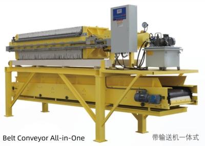 China Integrated filter press with conveyor for solid-liquid separation of various suspensions for sale