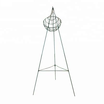 China Wire Garland Stands Christmas or Wedding Site Green Metal Wire Tripod Floral Display Easel Small for Flowers for sale