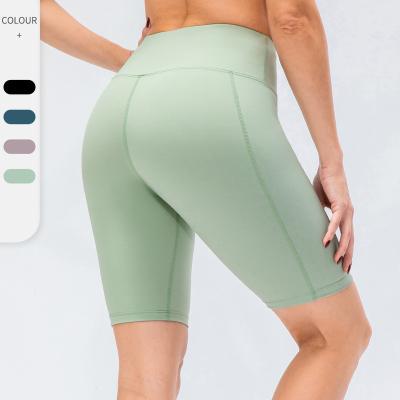 China Breathable Fashion High Waist Sports Tight Women Tummy Control Summer Fitness Yoga Nude Shorts for sale