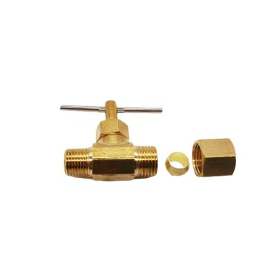 China 180 degree compression X MPT general brass needle valve for sale