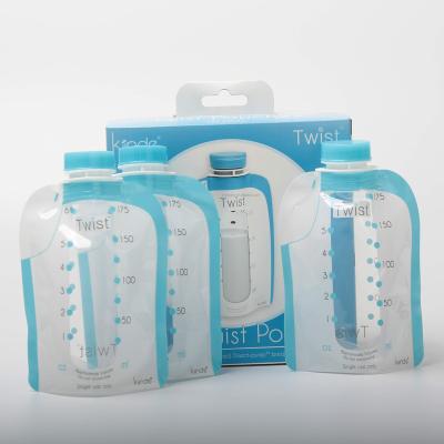 China BPA Free bpa free pre sterilized breast milk storage bag thermal sensor reusable wholesale plastic baby feeding cooler bag 100 200ml for sale