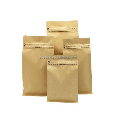 China Food custom kraft paper coffee valve bags with valve for sale