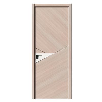 China Sound Insulation Melamine Wood Doors Refine Solid Wood Doors Contemporary Wooden Interior Doors for sale