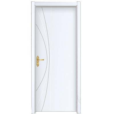 China Single Wooden Interior Wooden Door Sound Insulation Plastic Composite Door for sale