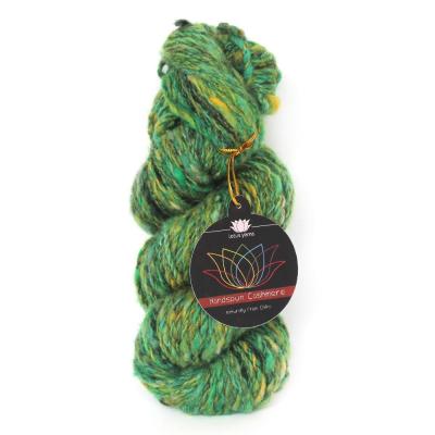 China 100% Eco-friendly Mongolia Cashmere Hand Spun Colorful Cashmere Yarn Hand Knitting Yarn Lotus for sale