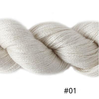 China Sustainable Silk 45% Lotus Silky Cashmere Lace Weight / 55% Colored Hand Knitting Yarn for sale