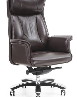 China Modern High End Head Office Leather Color Layer Cowhide Chair for sale