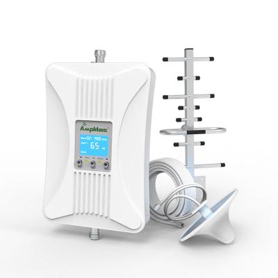 China Ministry of Interior Amplitec reinforcement in 700 1700/2100 MHz 2G 3G 4G B4 B28 dual band mobile phone network signal booster for Chile Argentina for sale