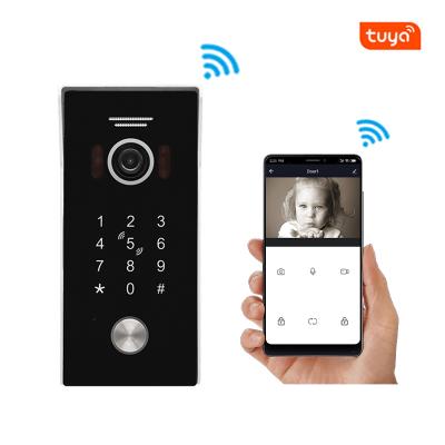 China Motion detection tuya IP smart wifi intercom ring doorbell door phone 960P HD video camera mobile phone app access control IC card open for sale