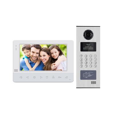 China Smart BUS 2wire Multi Panel Metal+Acrylic Apartment Building Doorbell Video Door Phone For Home System To Work With Smartphone for sale