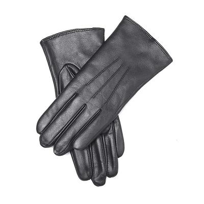 China MOVAN Comfortable Wholesale Made Winter High Quality Mens Womens Pattern Sheepskin Leather Gloves for sale