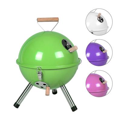 China Easily Assembled Hot Sale Portable Mini Ball Shape BBQ Charcoal Grill For Outdoor for sale