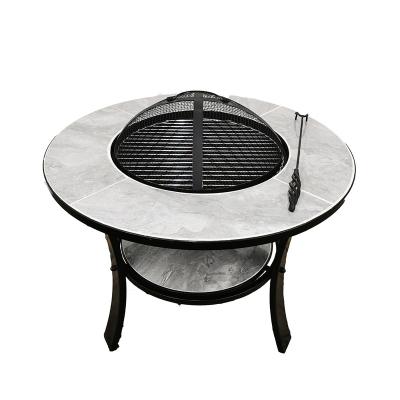 China Fire Pit Heater Fire Pit With Mosaic Classic Outdoor Ceramic Tiles For Garden And Patio Fire Pit for sale