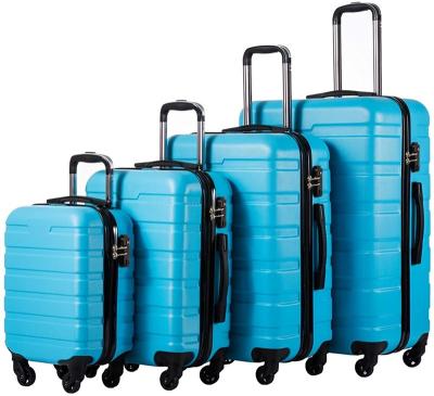 China 3 Piece Set Travel Spinner Lightweight Hardshell TSA Lock Up Wheel Expandable Luggage Carry On Suitcase for sale