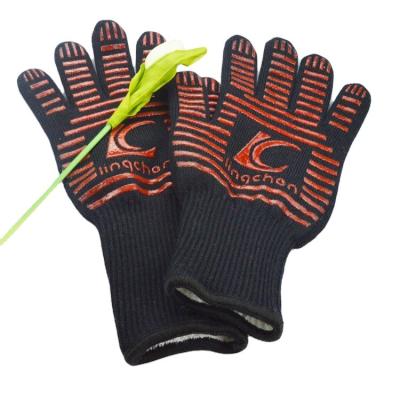 China MOVAN Easily Cleaned Aramid Fiber 500degree Heat Resistant Gloves and Non-Slip Hand Pad Gloves or Barbecue Microwave Heated Cooking for sale