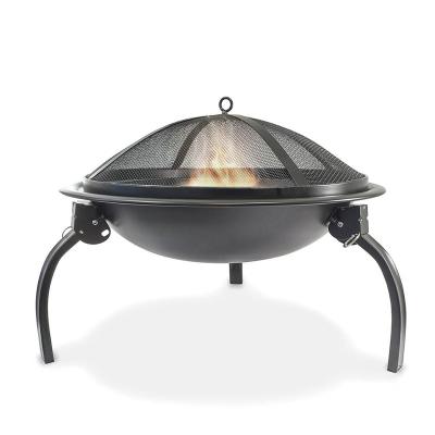 China Hot Sales Easily Assembled Foldable Round Fire Pit Outdoor Fire Basket Charcoal for sale