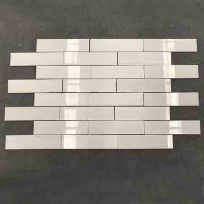 China Century Modern Mosaic Polished White Marble Wall Tile White Marble Floor Tile Bathroom for sale