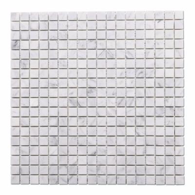 China New Arrival 15mm Bianco Carrara Marble Square Mosaic Flooring Pool Slab for sale