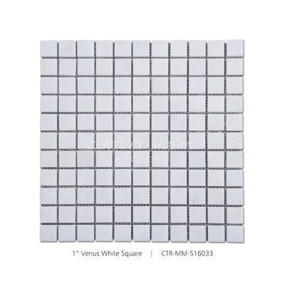 China Venus White Marble Square Mosaic Flooring Pool Tiles for sale