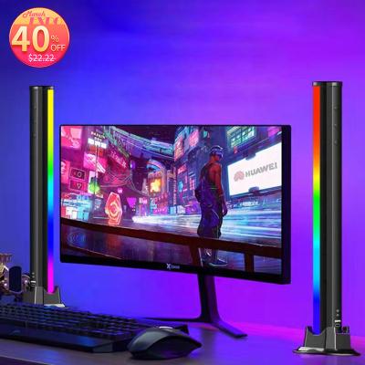 China Mordern Mars RGB Smart LED EXPO 2pcs RGB Guide App Control Gaming Table Lamp Optical Ambient Light Guide for Bedroom Living Room for sale