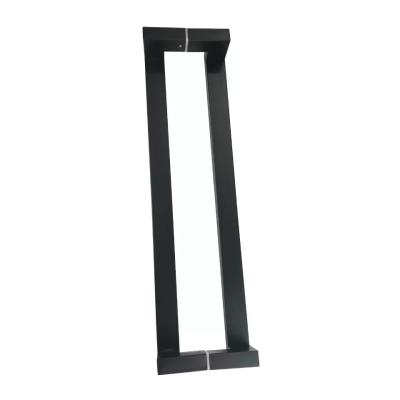 China Door 201/304 Stainless Steel Side Square Tube Double Back To Hotel Back House Glass Door Pull Handle for sale