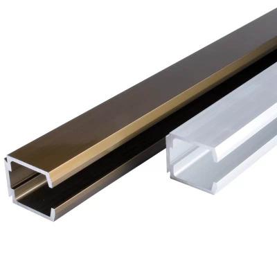 China Wood Door Sliding Aluminum Wood Door Track Rail For Soft Narrow Sliding Hanging Wheel Roller for sale