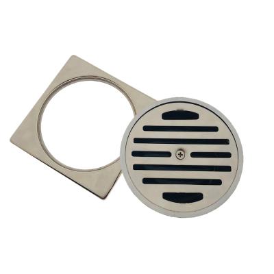 China Strainer Bathroom Shower Balcony Kitchen Use Square Stainless Steel Tile Insert Floor Drain Cover Waste for sale