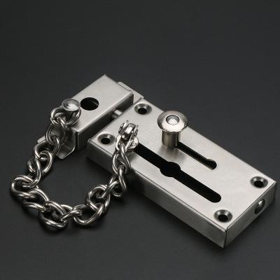 China High Quality 304 Stainless Steel Door Chain Guard Door Bolt For Hotel for sale