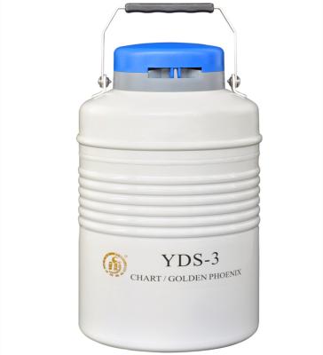 China YDS-3 Farms Storage Container 3L Liquid Nitrogen Dewar Tank/Container/Flask for sale