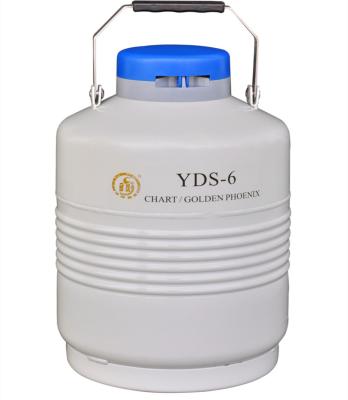 China Farms Storage Container 6L YDS6 Liquid Nitrogen Dewar Tank/Container/Flask for sale