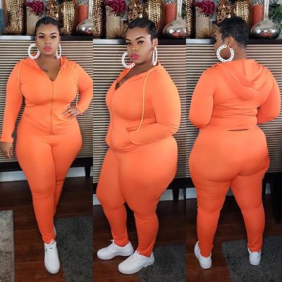 China COLDKER 5XL Plus Size 2 Piece Set Women Solid Short Sleeve Jogger Women Long Plus Size Two Piece Set Clothing for sale