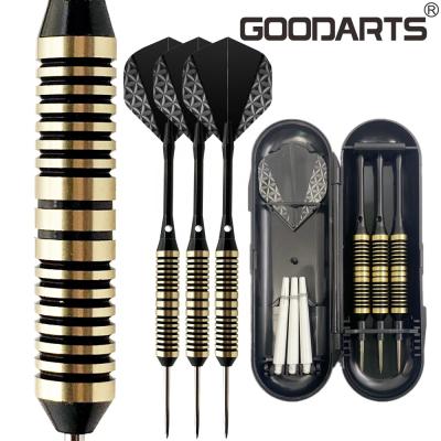 China GOODARTS Indoor Sports 24 Gram Brass Barrel Darts Set With Case OEM Logo Professional Steel Tip Darts 32229026 Board Game Darts for sale