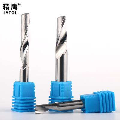 China Carbide Tungsten Steel Mill Machining Cutter For One Flute Aluminum Spiral End Mill Engraving CNC Tool Router Bit for sale