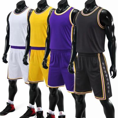 China Anti-pilling Antibacterial Breathable Basketball Tank Tops Polyester Anti-wrinkle College Basketball Tank Tops Customized Prints for sale