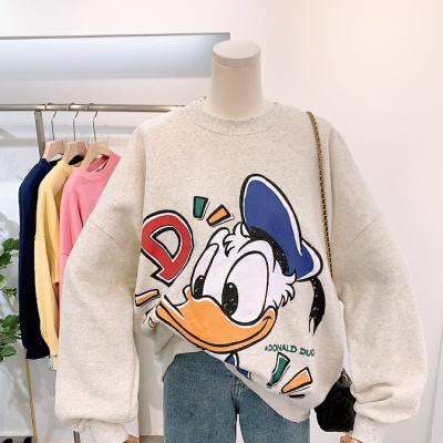 China Trendy Types Mixed Batch Style Lady Hoodi Cheap High Quality Women Pullover Hoodies Wholesale Round Neck Hoodies for sale