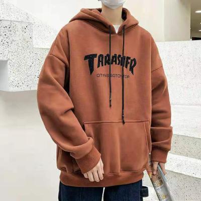 China Breathable In-Stock Mixed Group Style Hooded Hoodies Plus Thick Velvet Sleeve Hoodies Casual Loose Polyester Along With Warm Fleece Hoodie for sale