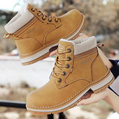 China Waterproof women fashion trend increasing shoes winter waterproof warmer outdoor boots high top shoes for hiking for sale